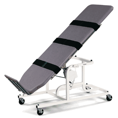Bariatric Electric Fixed-Height Tilt Table, Color: Burgundy