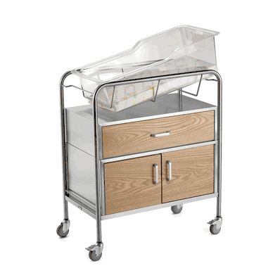 Bassinet Basket, 31" X 17-1/2" X 37-3/4" color Red Oak