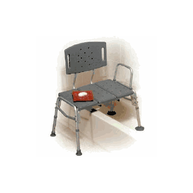 Bath Transfer Bench, 16" to 20", 18" Seat Heavy Duty Bariatric 500 lbs