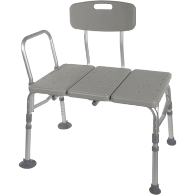 Bath Transfer Bench, With Adjustable Back