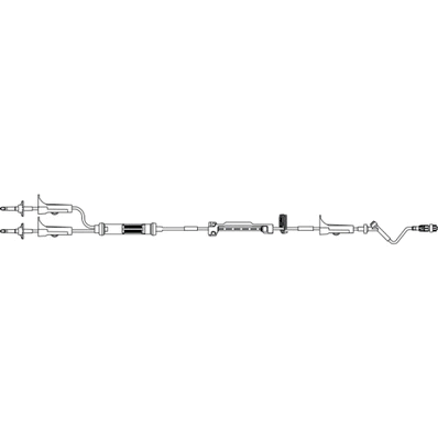 BBraun 363019 Infusomat Pump IV Set with ASV, Y-Type Filter, Priming Volume 21 mL, 123" Metriset
