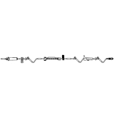 BBraun 363033 Infusomat Pump IV Set with ASV, Pump Set, 15 drops/mL Universal Spike, Volume 25 mL
