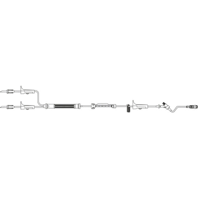 BBraun 363419 Infusomat Pump IV Set, Pump Set, 2 non-vented spikes, 2 roller clamps