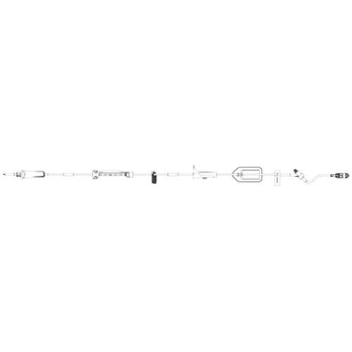BBraun 470119 Infusomat Pump IV Set CARESITE, Pump Set UV-resistant Tubing, 15 drops/mL, Volume 23 mL