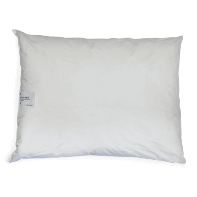 Bed Pillow, WHITE, Reusable, 19" x 25"