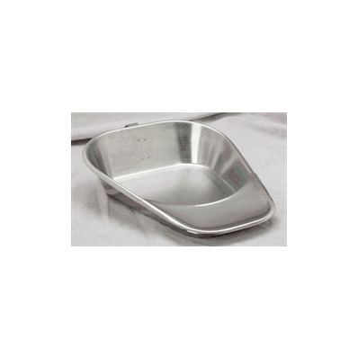 BEDPAN, FRACTURE, SS, 11.875 X 9.5 X 2.875