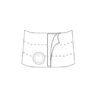Belt, Hernia Peristomal 9" Reg Elas 2xlg 3" O