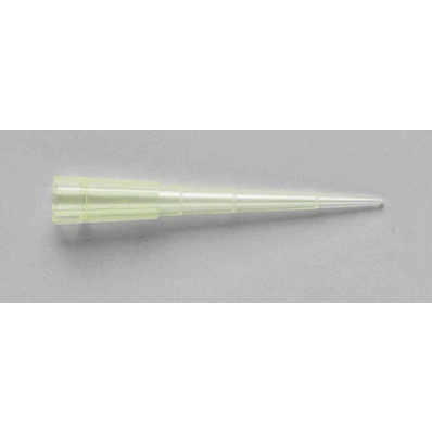 Beveled Pipette Tip, 2" 1 to 200uL, Yellow, Hinged Rack, with Graduations Sterile