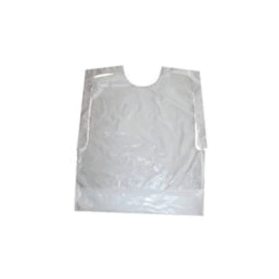 Bib Plastic - Bib, Plas Wht 15 1/2x20 (500/Cs