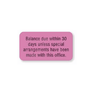 Billing And Collection Label Balance Due With