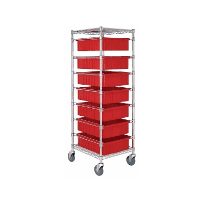 Bin Cart - Cart, Bin, Wire, 21x24x69 - Quantu