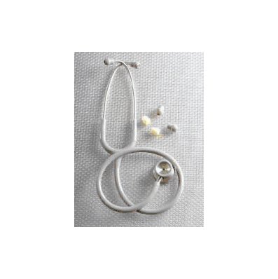 Binaural Stethoscope Gray 1-tube 28 Inch Dual