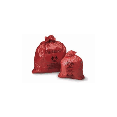 Biohazard Waste Bag, 19" x 23", 1.25 mil, 400/Cs