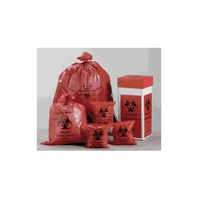 Biohazard Waste Bags 14-1/2x19, 1.25 mil