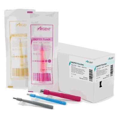 Biopsy Punch Dermal Assorted Five 2 mm, Five 3 mm, Five 4 mm, Five 5 mm, and Five 6 mm