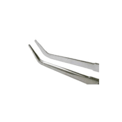 Bipolar Iris Forceps Tweezer Type Curved - Fo