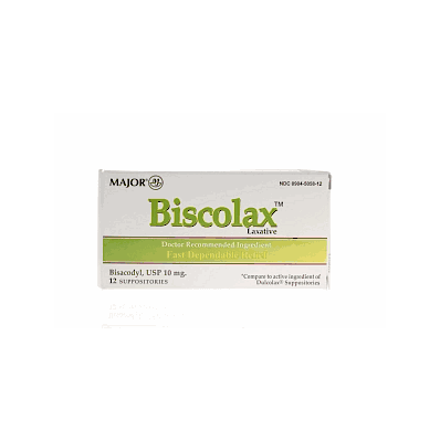 Bisacodyl 10mg Sup 12/Bx - Medline