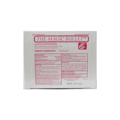 Laxative Magic Bullet Suppository 100/bx