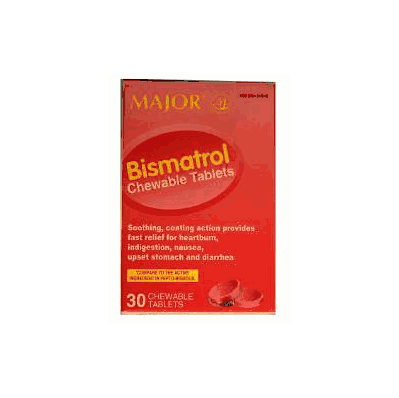Bismatrol, Tab 262mg (30/Bt) - - Major Pharm