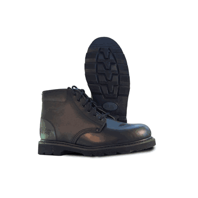 Black Leather Steel Toe Marked Mens and Women