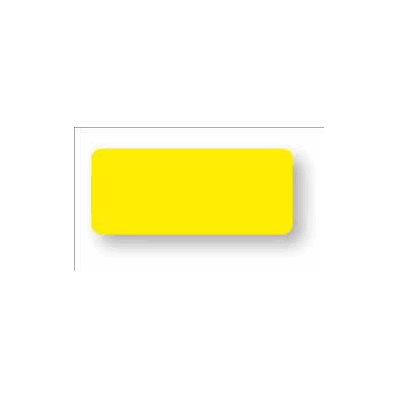 Blank Label No Legend Yellow .375 X .875 Inch