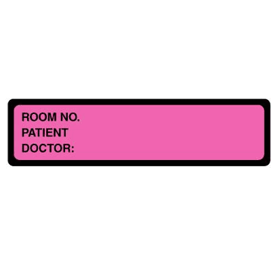 Blank Labels, 1.375" X 5.375", color: Rose