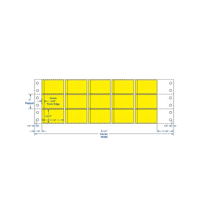 Blank Labels/Tapes, 1 1/2" X 15/16", Yellow