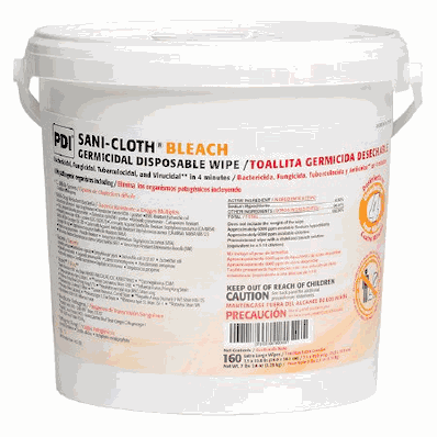 Bleach Surface Disinfectant Cleaner Wipe 7.5 x 15