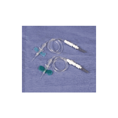 Blood Collection Set, 23 ga x 3/4", LIGHT BLUE Winged