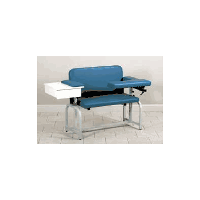 Blood Drawing Chair 2-pivot Arms Slate Blue -