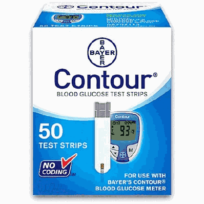 Blood Glucose Test Strip, 0.6 Microliter Contour