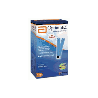 Blood Glucose Test Strips, for Optium EZ Glucose Meter