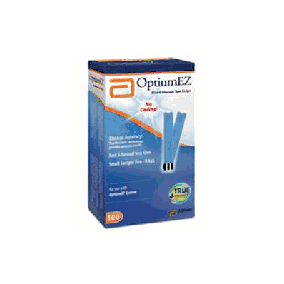 Blood Glucose Test Strips, for Optium EZ Glucose Meter