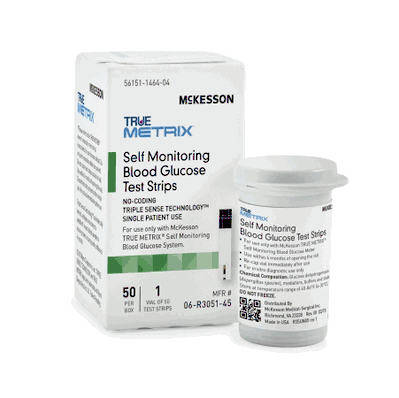 Blood Glucose Test Strips McKesson, 50 Test