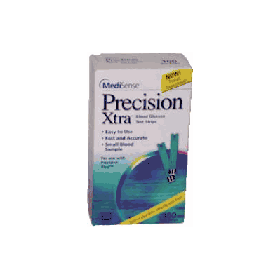 Blood Glucose Test Strips, Precision Xtra