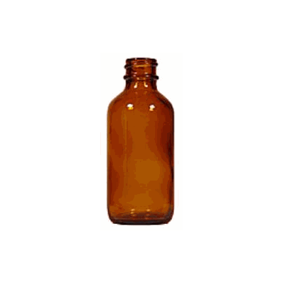Boston Round Bottle 2 Oz. Amber - Bottle, Amb