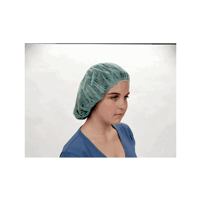 Bouffant, Green 24", Hair Cover - Medline