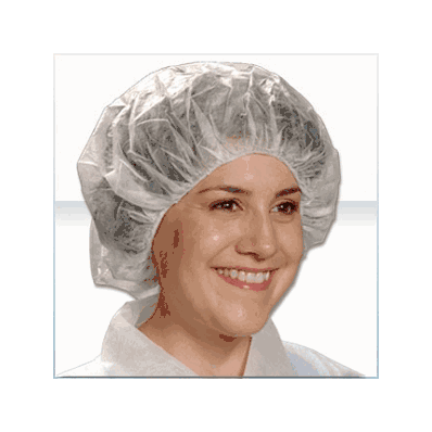 Bouffant, Irrad, Ltx Free, White, 24" - Medli