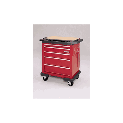 BOX, TOOL, MOBILE, 5-DRAWER, RED ONLY