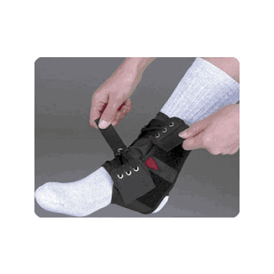 Brace, Ankle, Quick-tie, Blk, Univ