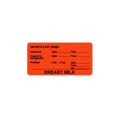 Breast Milk Label, 1.5" X 3"