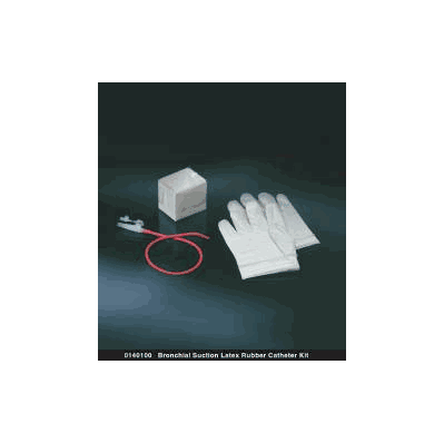 Bronchial Suction Catheter Kit, 14/16 Fr. with Coude Whistle Tip