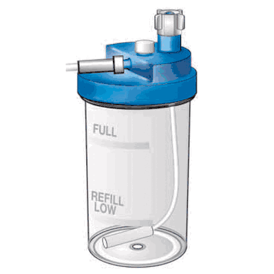 Bubble Humidifier, 400 cc/ml 4 PSI - 50/Cs -