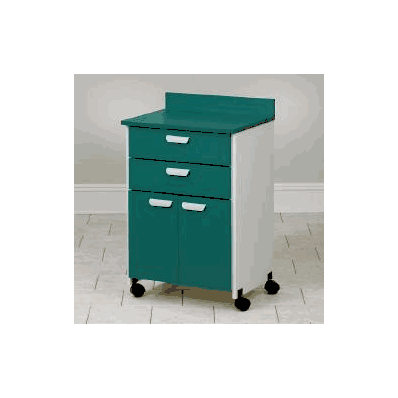 Cabinet, Trtmt Mobile W/2doors&2drwrs Imp Grn