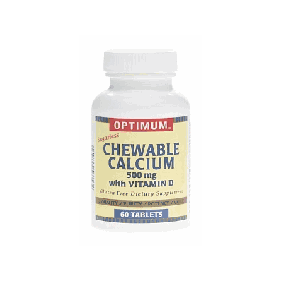 Calcium 500mg+D 400iu Chew 60/Bt - Medline