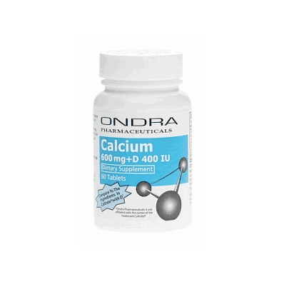 Calcium 600mg+Vit D3 400 Iu Tab 60/Bt - Medli