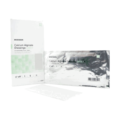 Calcium Alginate Dressing with Silver, 4" x 8"