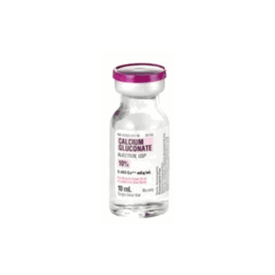 Calcium Gluconate 10 mL 10% 100 mg/mL Single Dose Vial