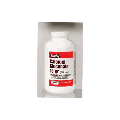 Calcium Gluconate Supplement Rugby 648 Mg Tab