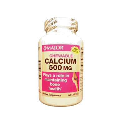Calcium Supplement, 100 per Bottle Chewable Tablet